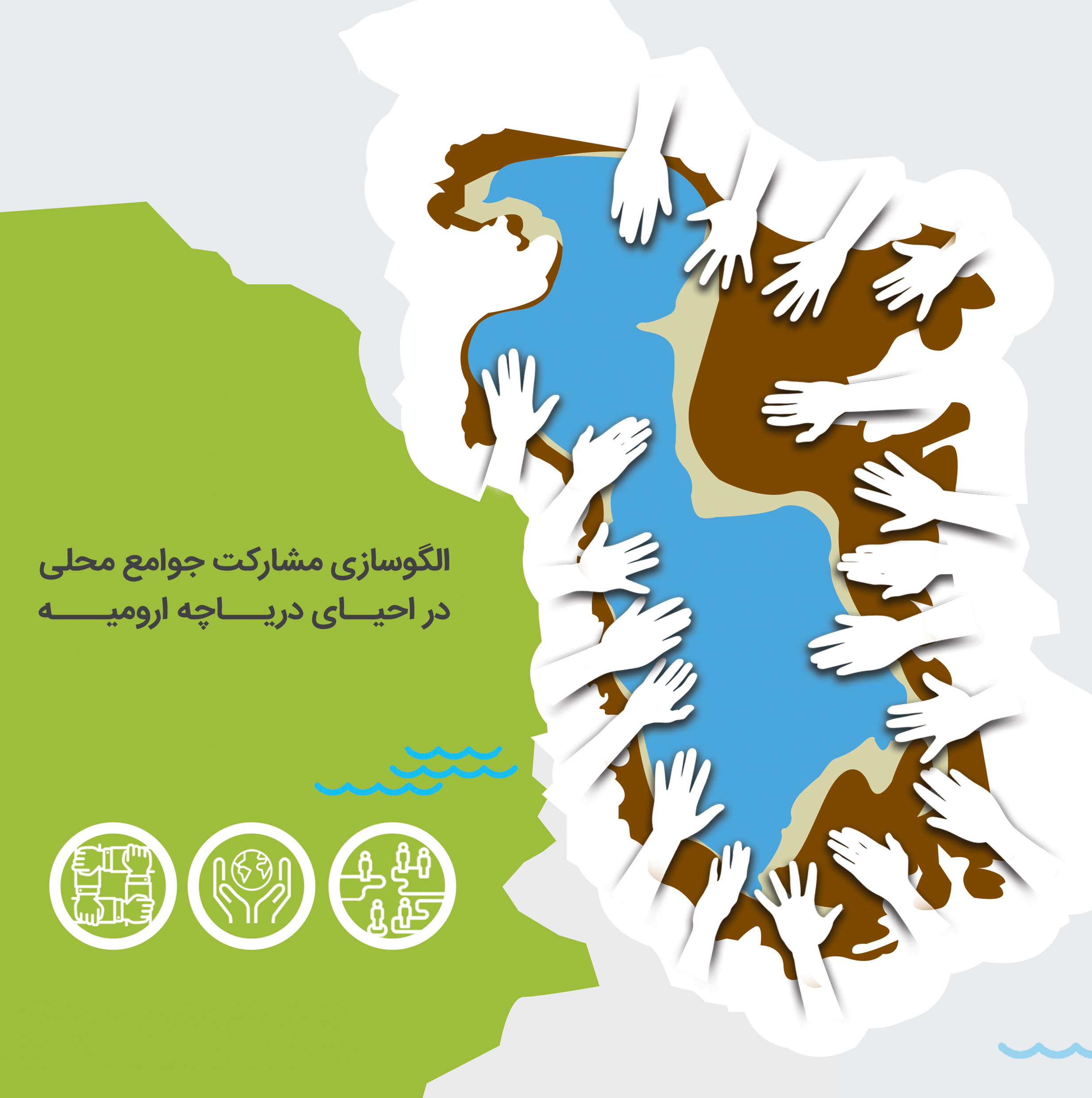 اینفوگراف الگوسازی مشارکت جوامع محلی در احیای دریاچه ارومیه